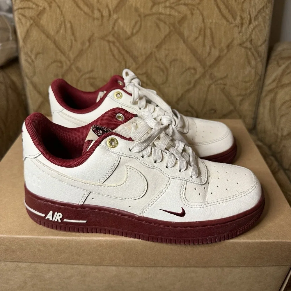 Nike Air Force 1 Low '07 Se 40th Anniversary Edition Sail Team Red Women's 6.5